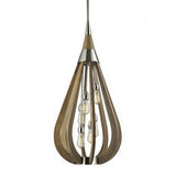 CLA Lighting Bonito 6 Light Timber Pendant Taupe 